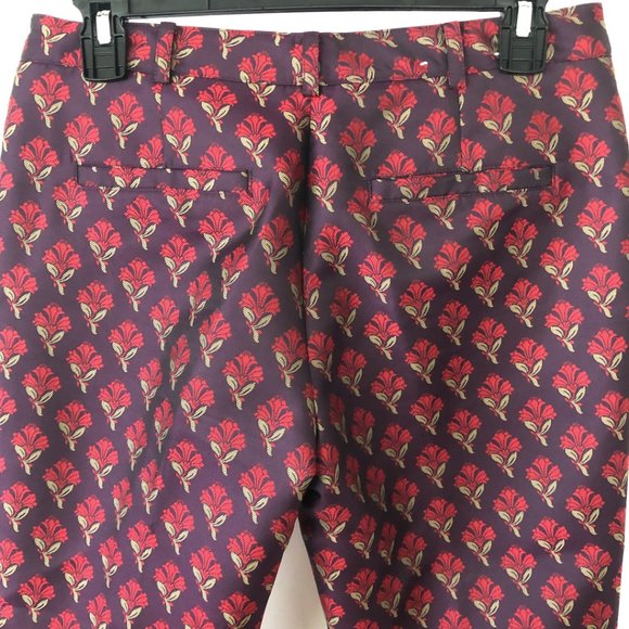 CLUB MONACO Brocade Jacquard Cropped Pants 2 - Picture 8 of 10